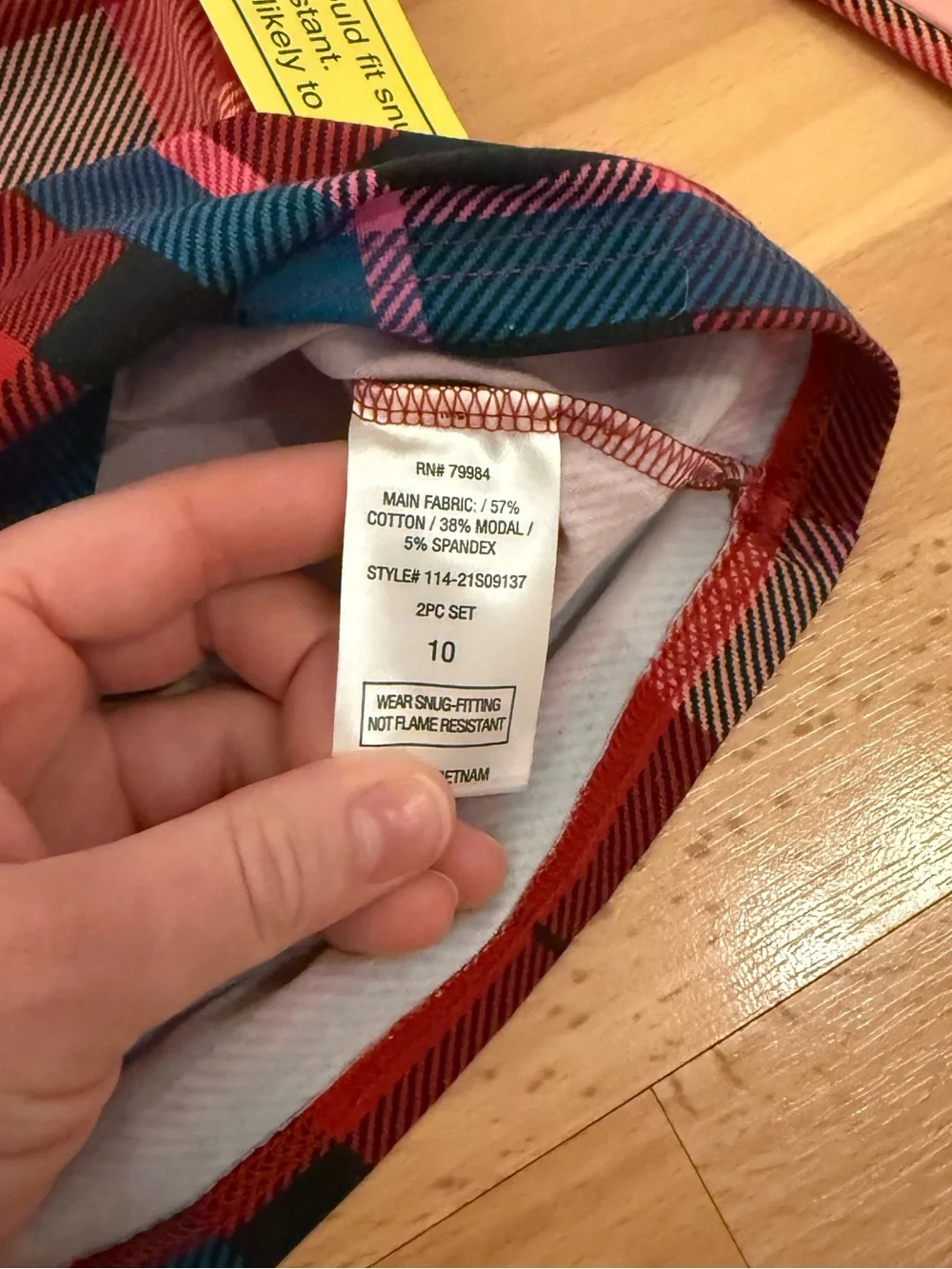 Soma Red Plaid Long-Sleeve Kids Pajama Top